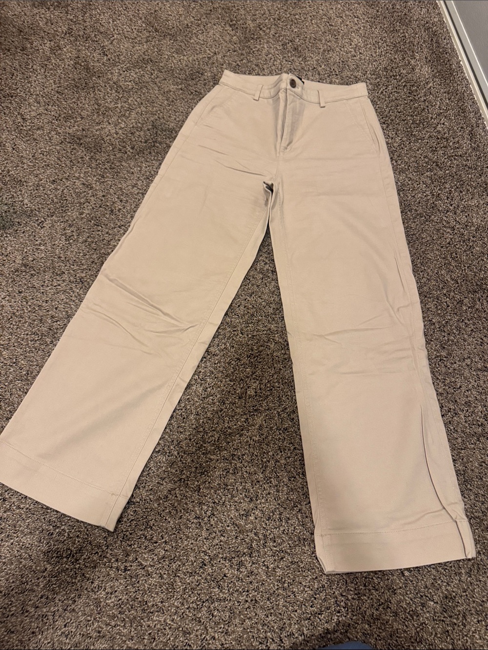 J. Crew Cream Straight-Leg Chinos